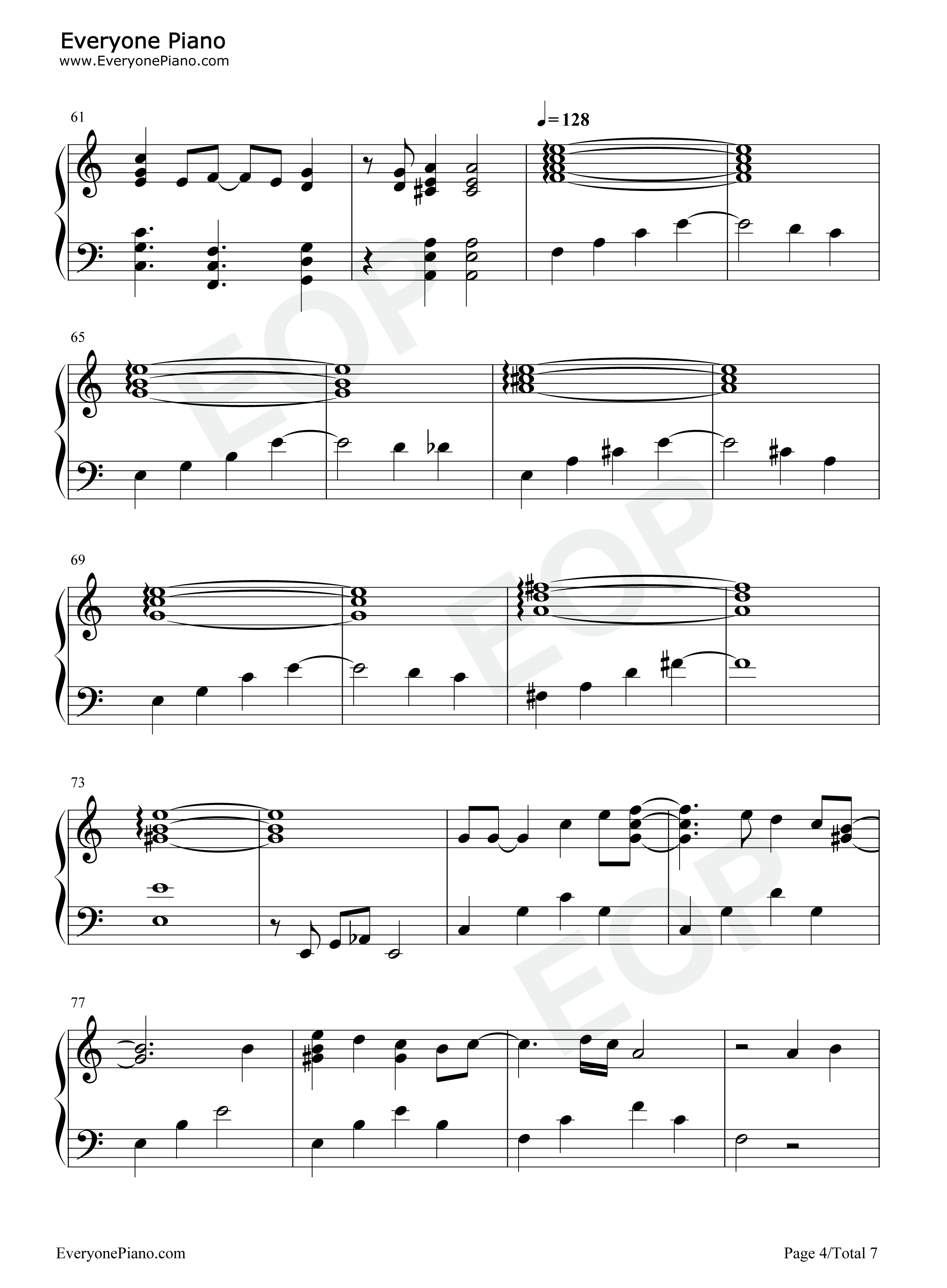 Space Oddity-太空怪谈-David Bowie五线谱预览4